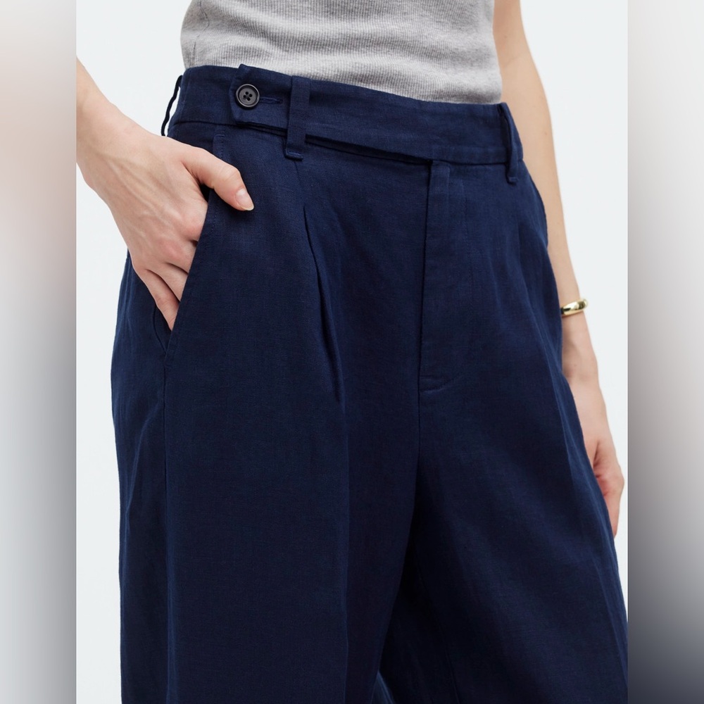Madewell "The Harlow" Wide Leg Linen Pant NWT - Picture 6 of 12